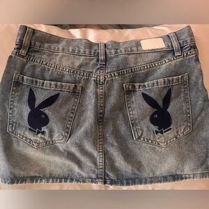 PLAYBOY Blue Denim Mini Skirt